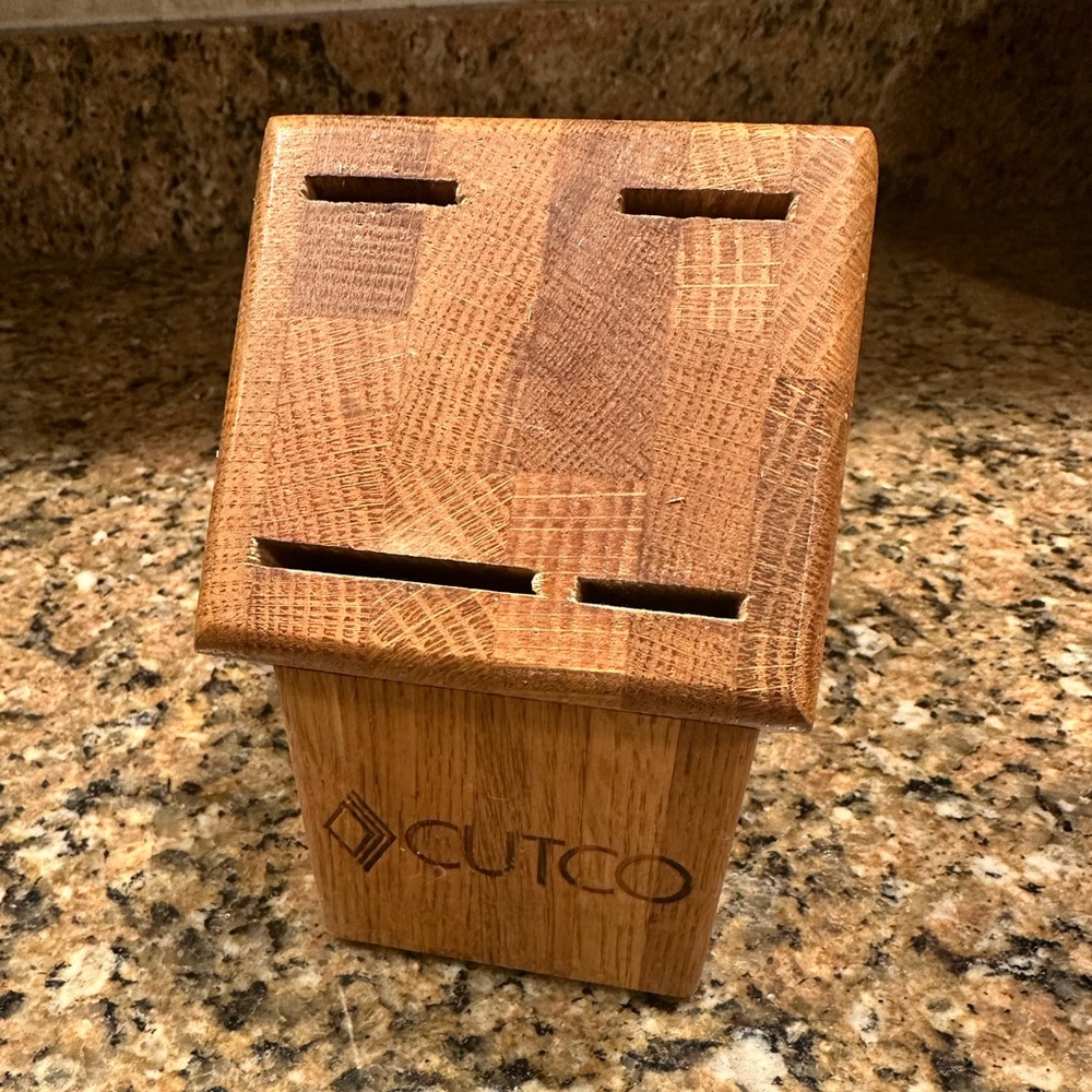 Cutco Brown Wooden Knife Holder